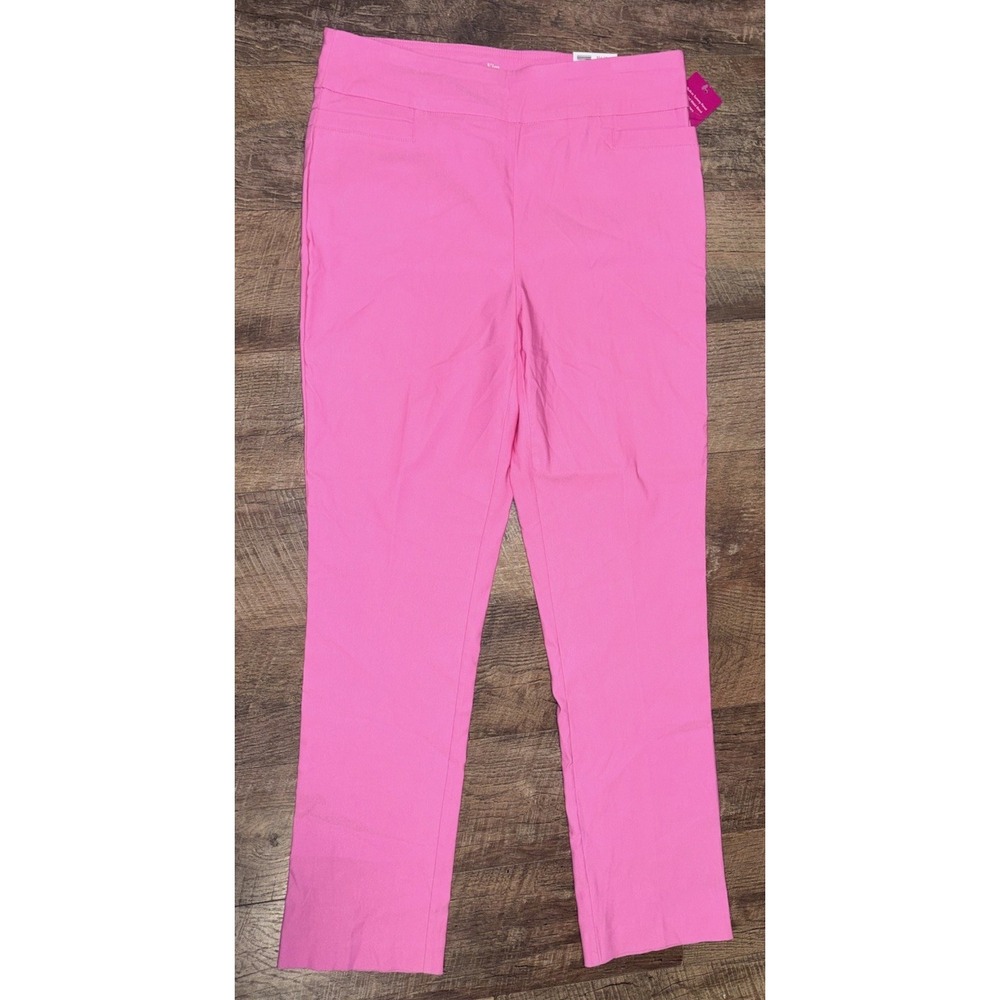 Kim Rogers Millennium Straight Pull On Tummy Control Pants Pink Sz 12 AverageNWT